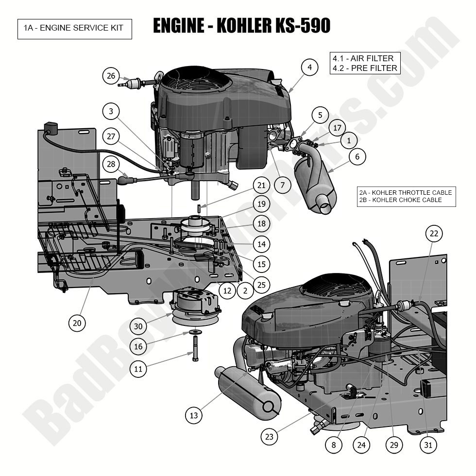 1913 - Bad Boy Mower Parts Lookup > 2019 > MZ & MZ Magnum > Engine - Kohler KS590